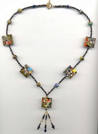 Klimt Tassel Square Necklace